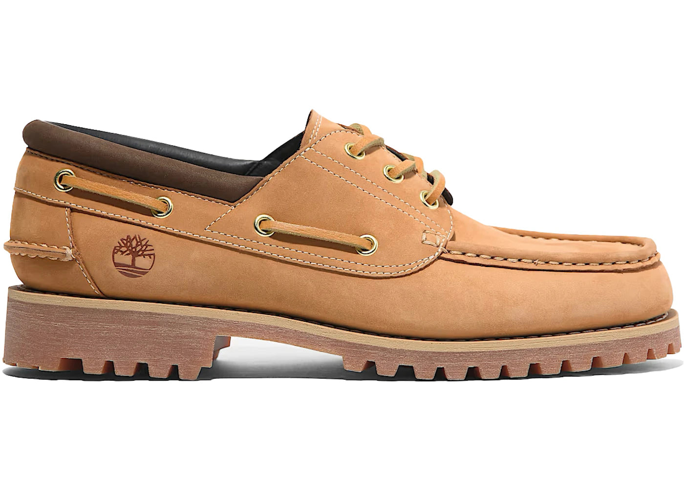 Timberland 3-Eye Lug Handsewn Boat Shoe-Wheat