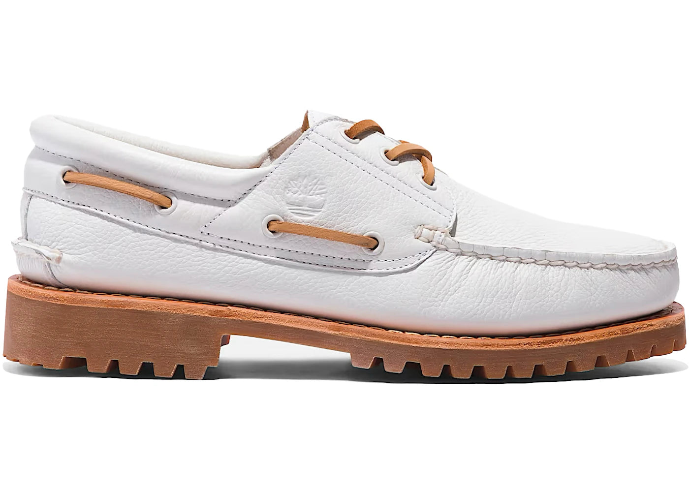 Timberland 3-Eye Lug Handsewn Boat Shoe-White