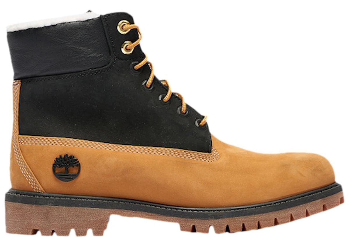 Timberland 6 Inch Premium Boot Shearling Wheat Black - main view