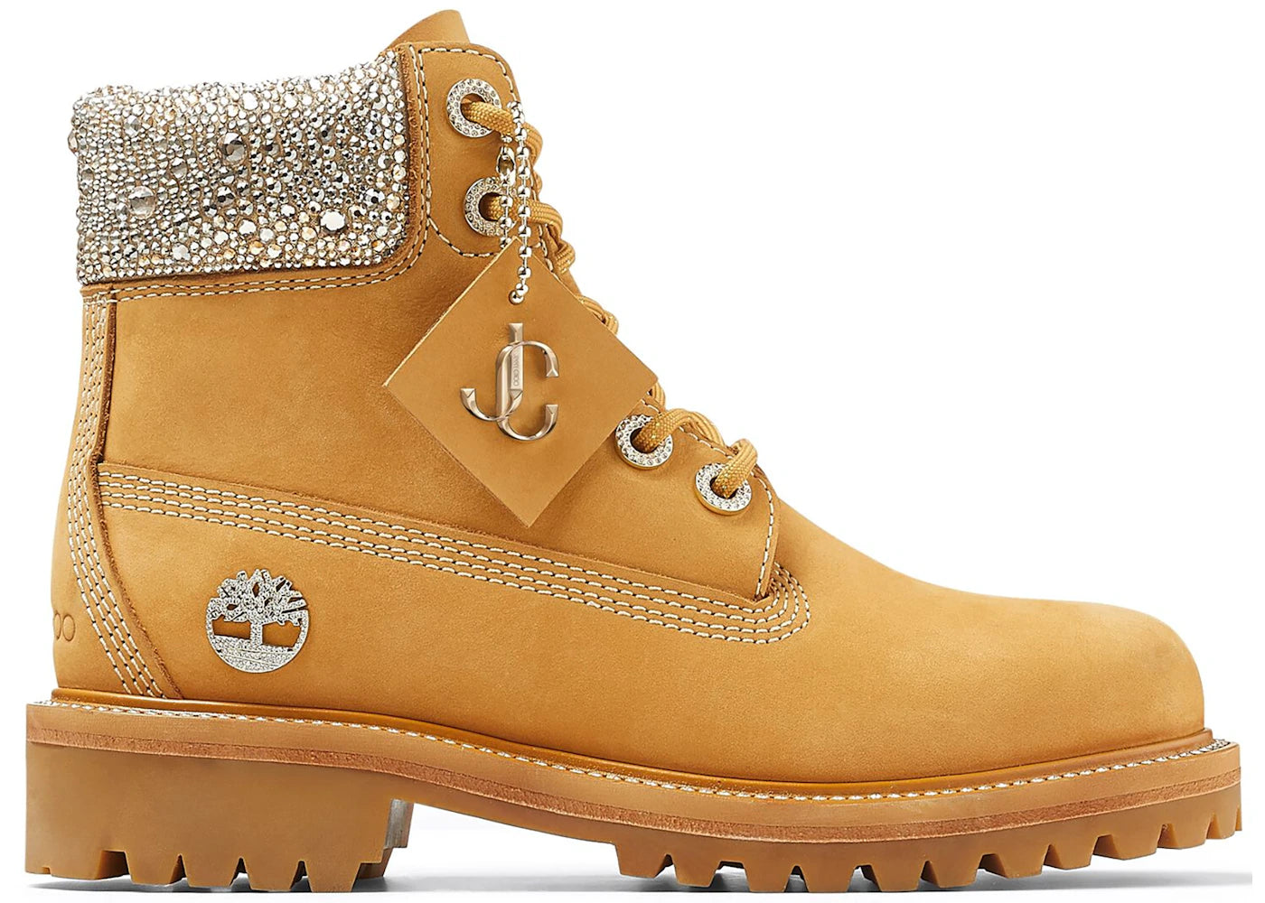 Bottes Timberland 6" - Jimmy Choo Premium Wheat Swarovski Crystal (Femme)