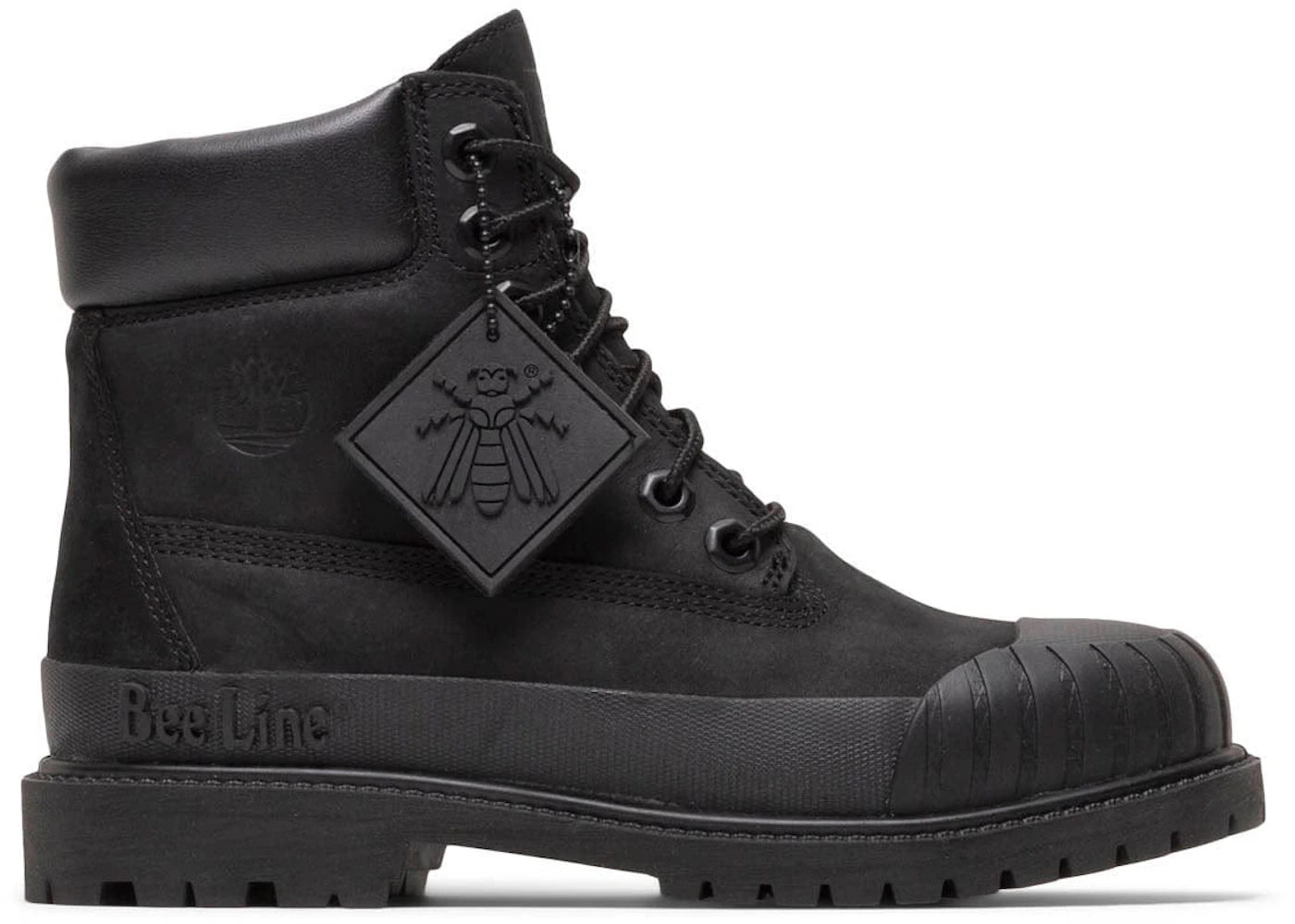 Timberland 6" Boot-Premium Bee Line Rubber Toe WP Black Nubuck (Women's)