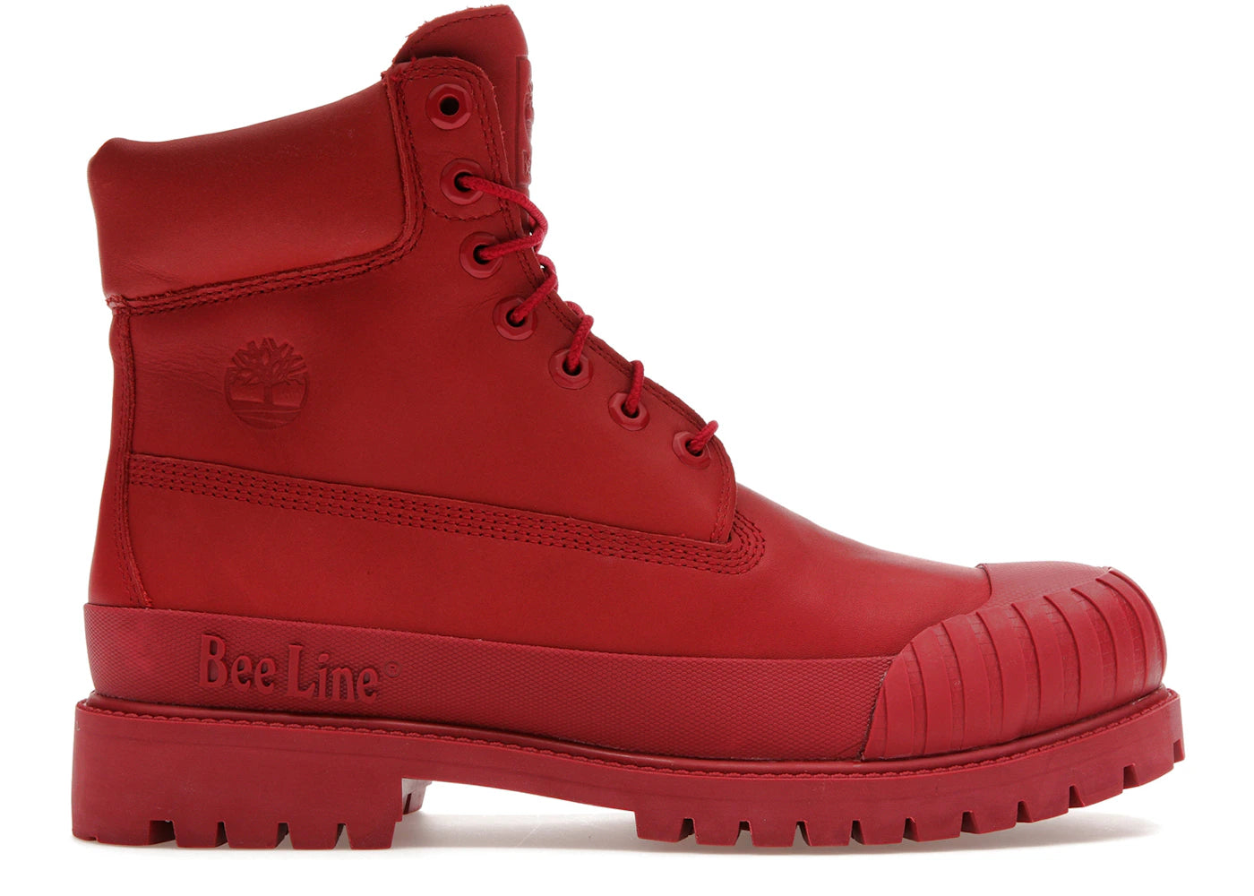 Timberland 6" Boot-Premium Bee Line Rubber Toe WP Red Nubuck (Women's)