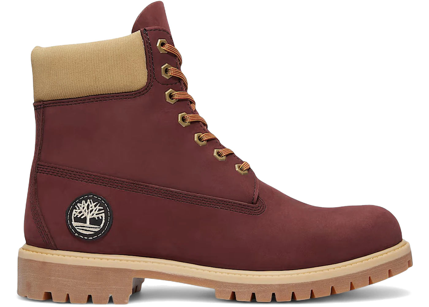 Timberland 6" Premium Waterproof Boot-Burgundy Beige Nubuck