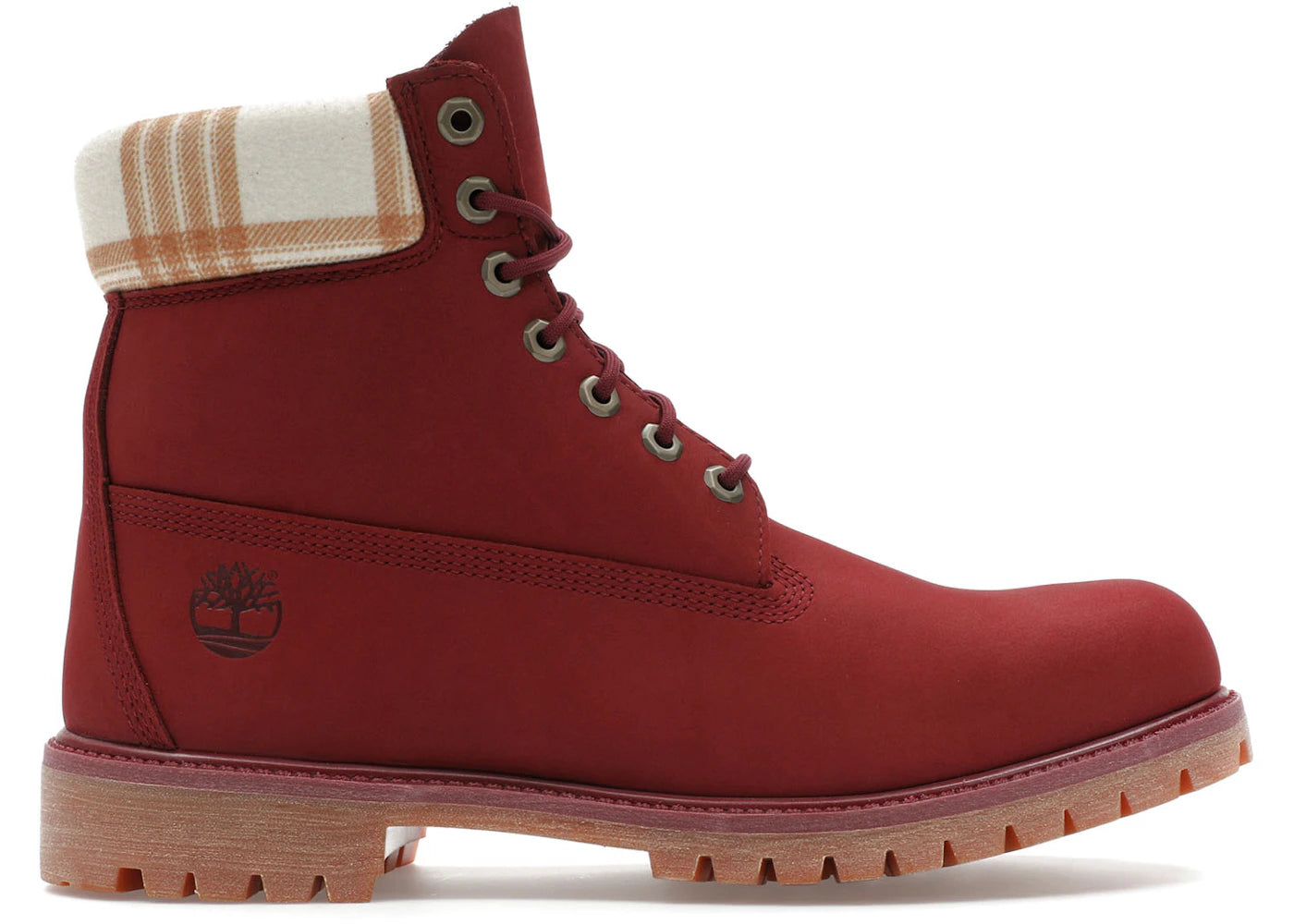 Timberland 6" Heritage Waterproof Boot-Dark Red Plaid