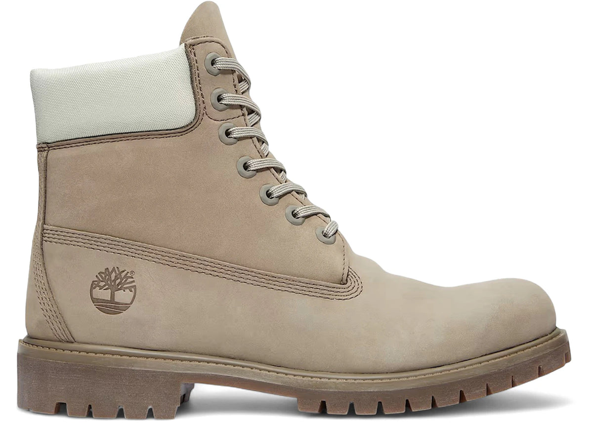 Timberland 6 Inch Premium Waterproof Boot Grey Nubuck Light Green - main view