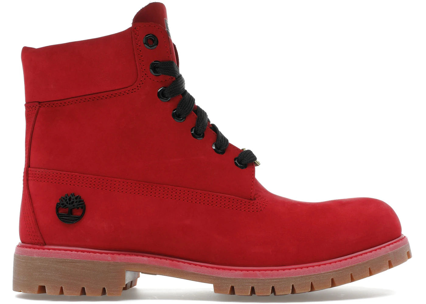 Timberland 6" Premium Waterproof Boot-Medium Red Black