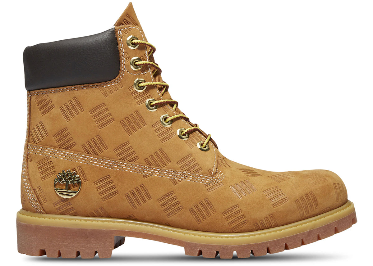 Timberland 6 Inch Premium Waterproof Boot Wheat Debossed Print - main view