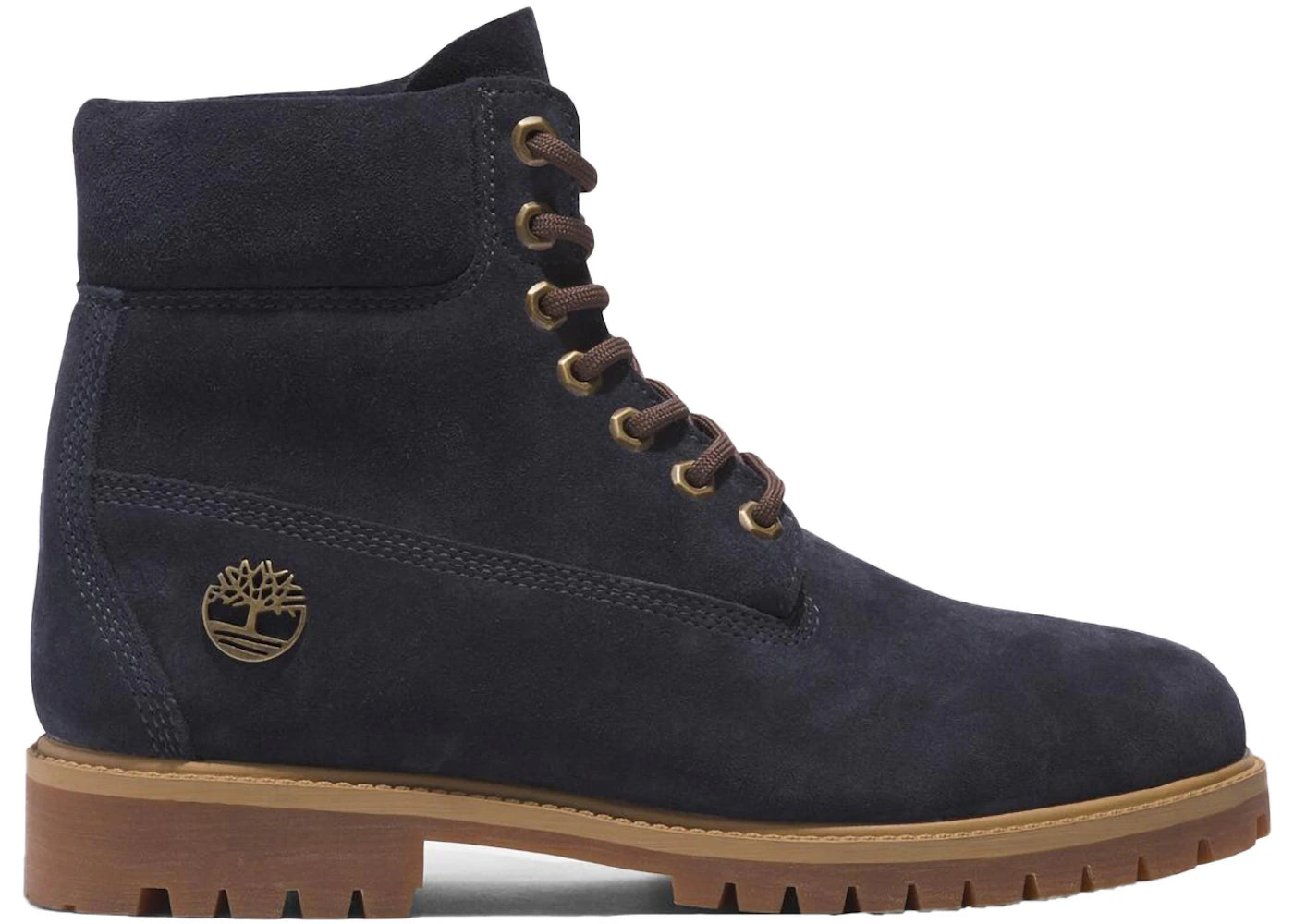 Timberland Heritage 6 Inch Lace Up Waterproof-Dark Blue Suede