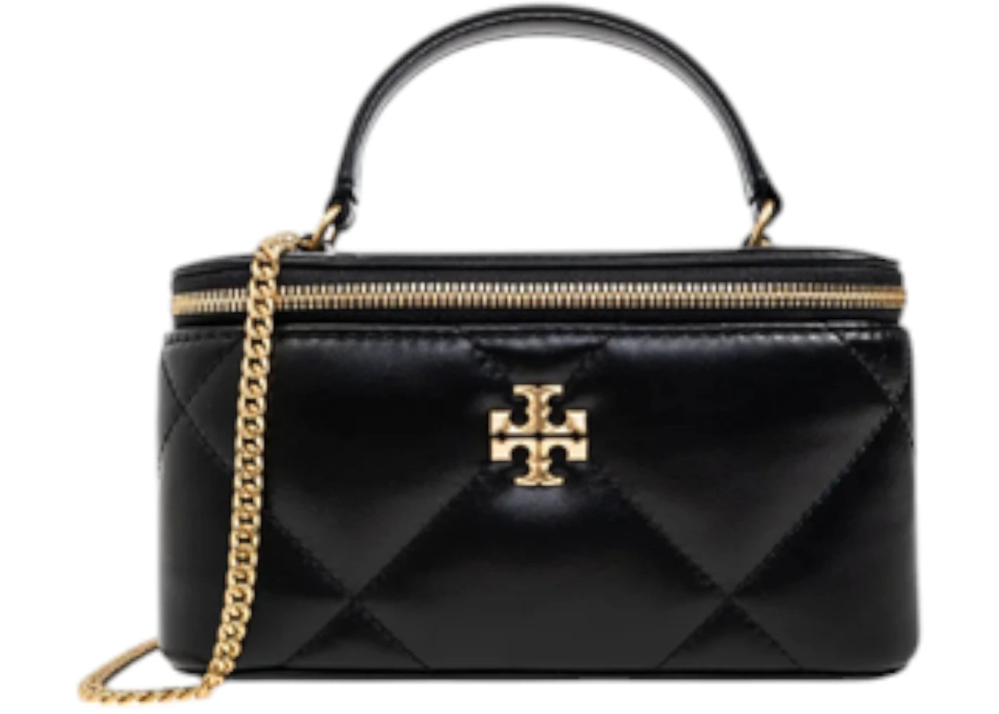 Tory Burch Kira Diamond Quilt Vanity Case Black - main view