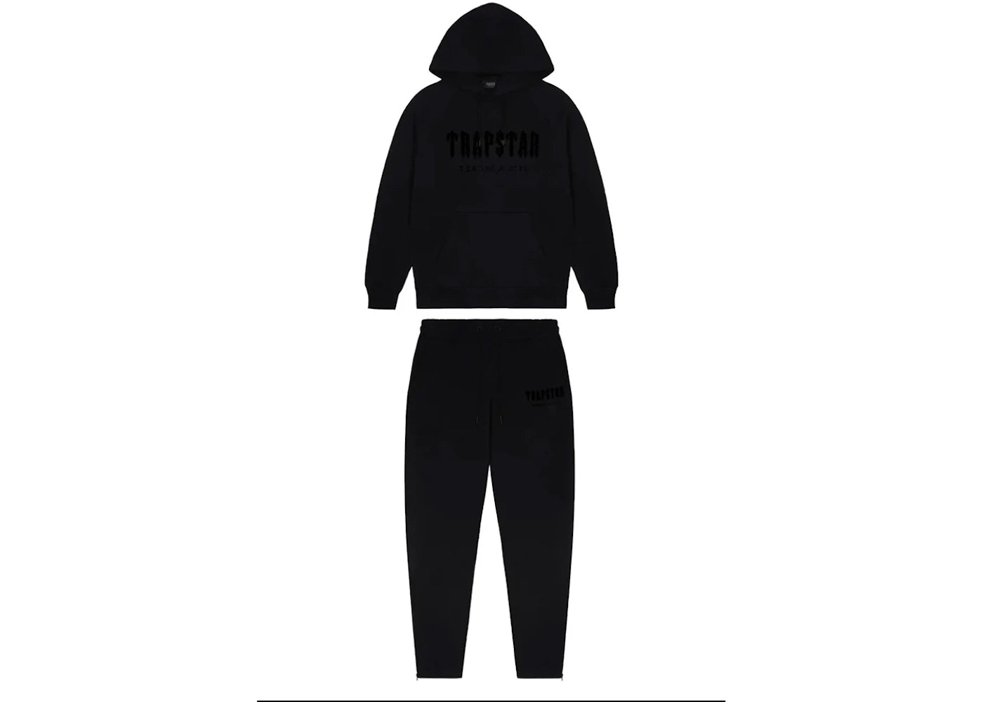 Survêtement à capuche Trapstar Chenille Decoded - Édition Blackout