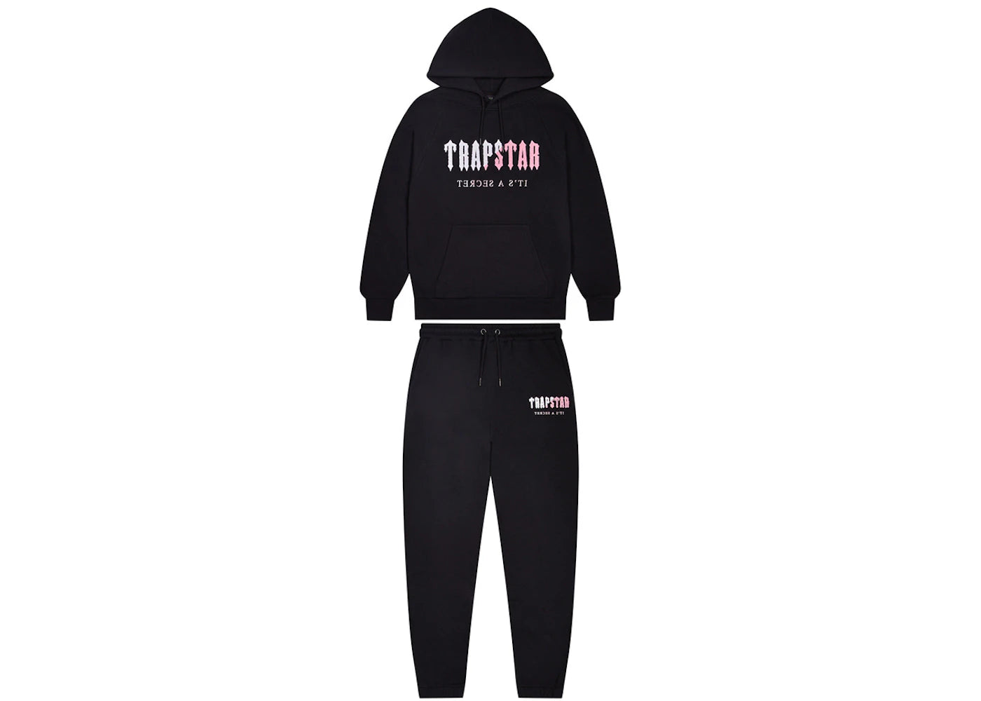 Survêtement à capuche en chenille Trapstar Decoded - Noir/Rose