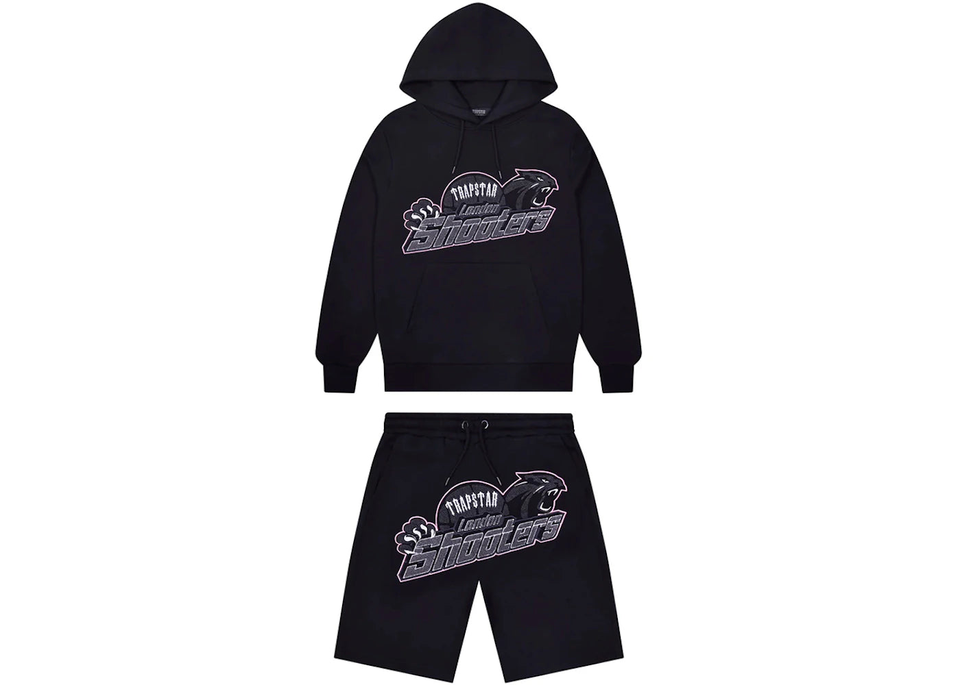 Ensemble short et sweat à capuche Trapstar Shooters - Noir