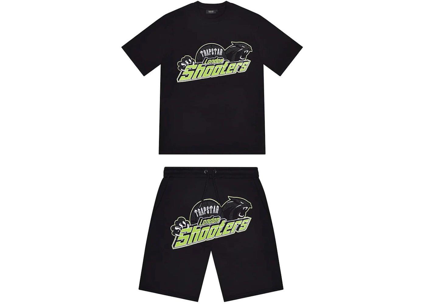Trapstar Shooters Short Set-Black/Slime