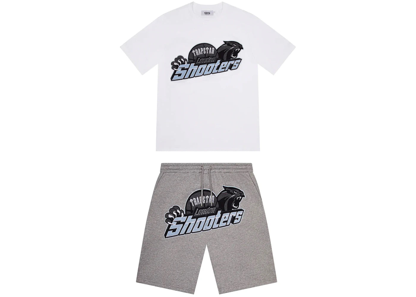 Trapstar Shooters Short Set-White/Light Blue