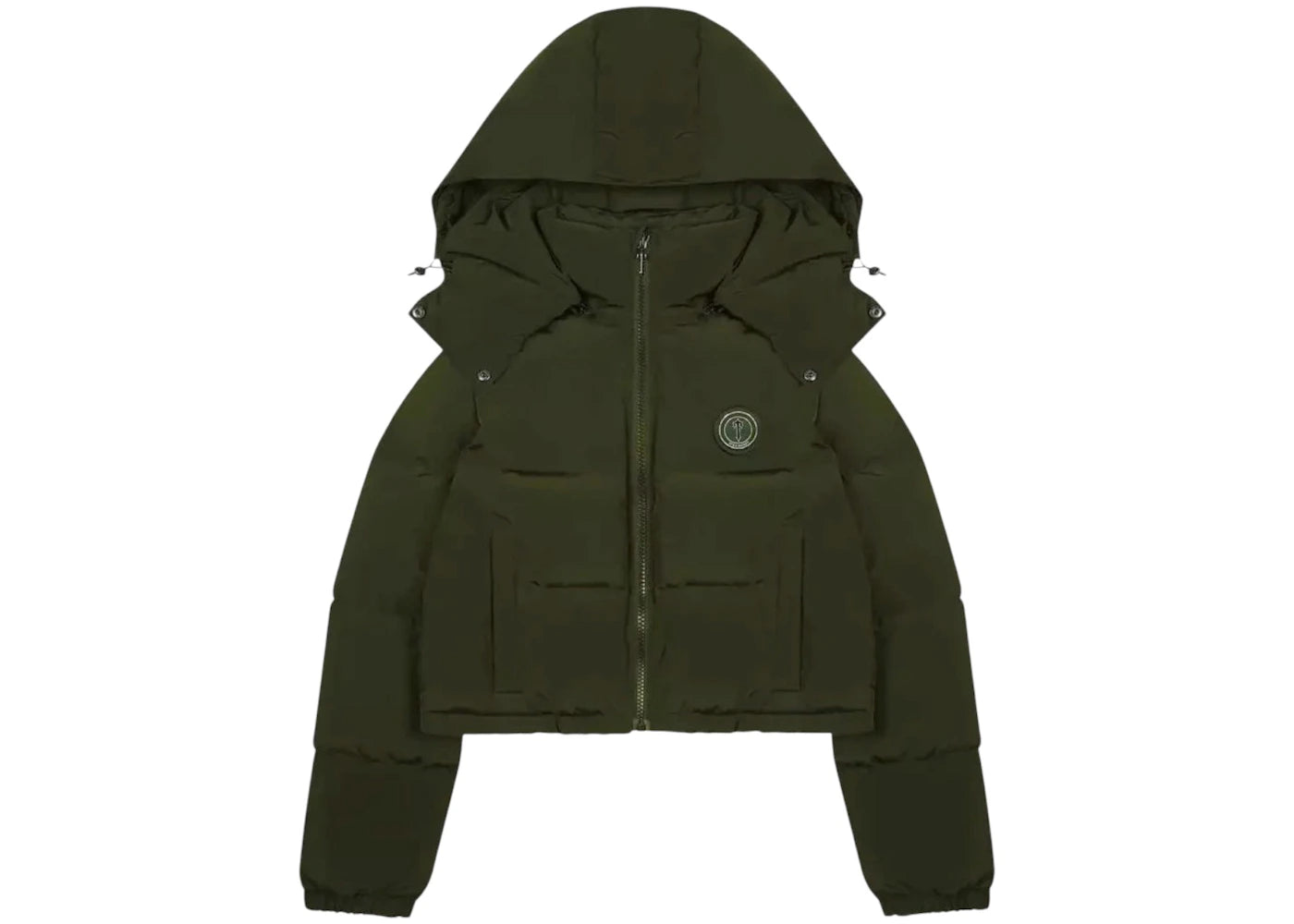 Doudoune à capuche amovible Trapstar Irongate pour femme - Olive