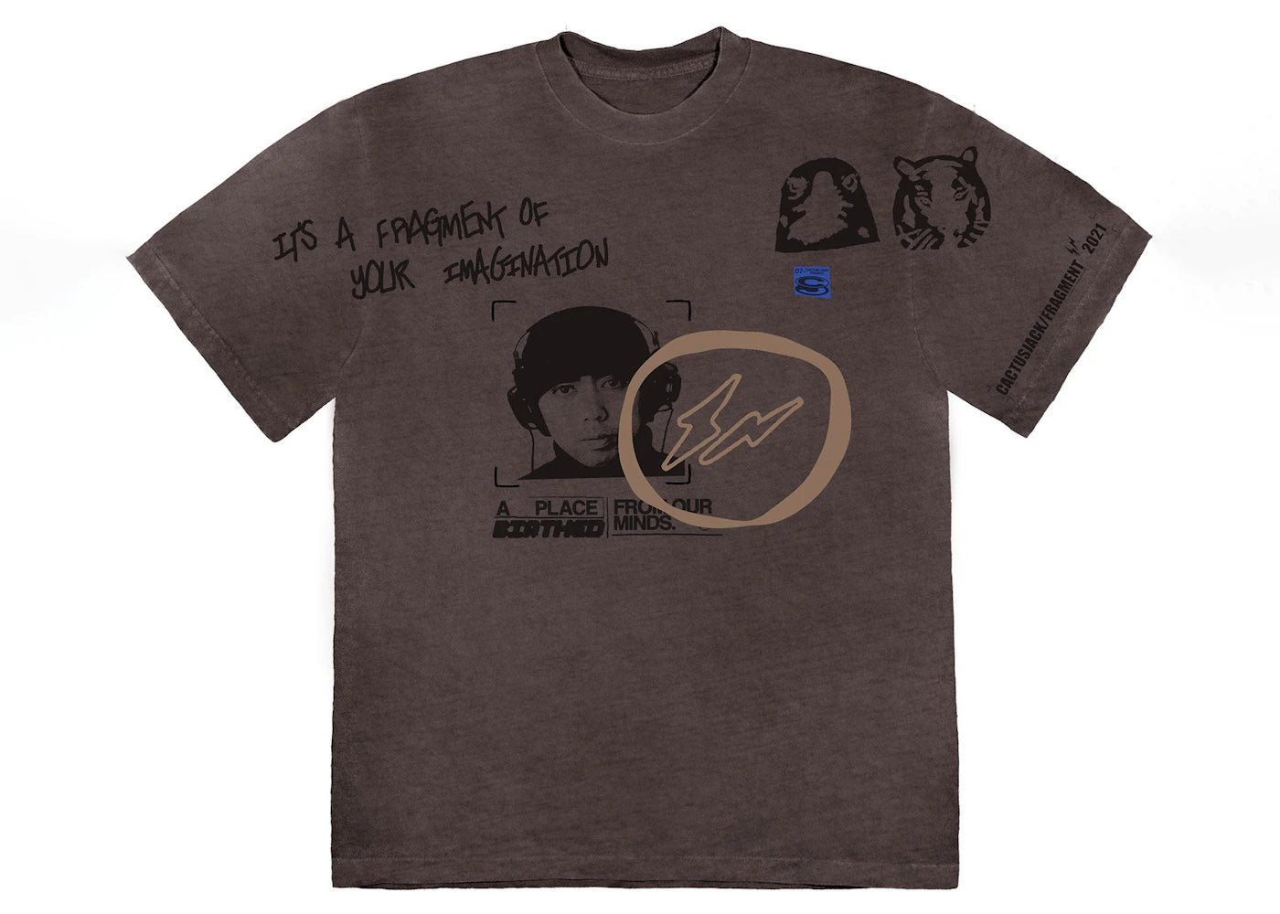 Travis Scott Cactus Jack For Fragment Hiroshi Tee-Brown Pepper