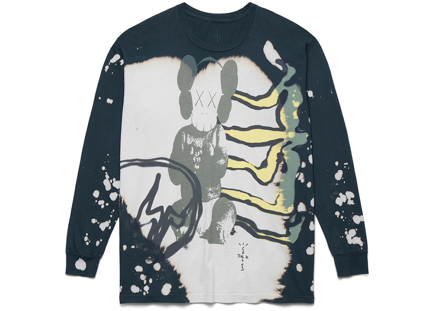 Travis Scott Cactus Jack + Kaws For Fragment L/S Tee-Multi Grey