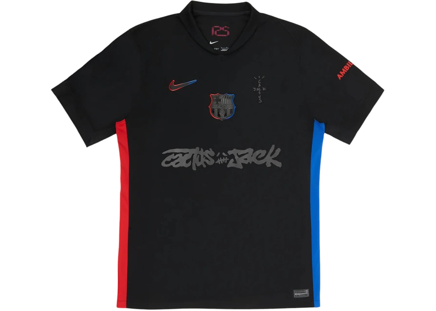 Travis Scott x FC Barcelona 2024/25 Match Away Cactus Jack Jersey-Black