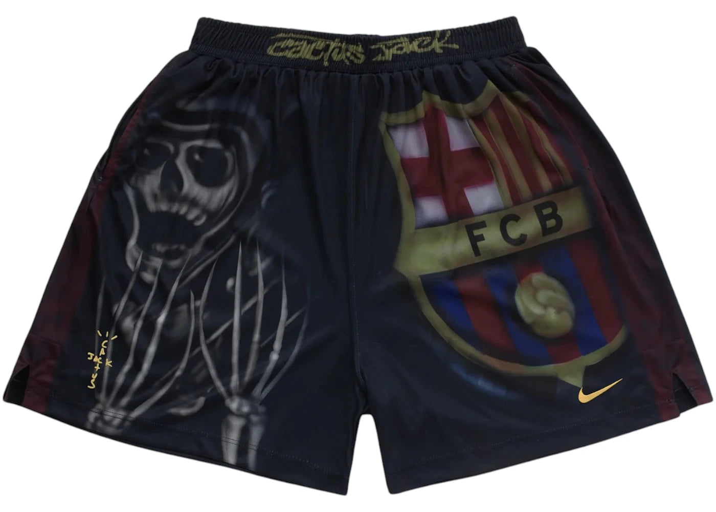 Travis Scott x Nike x FC Barcelona Skeleton Home Shorts-Multicolor