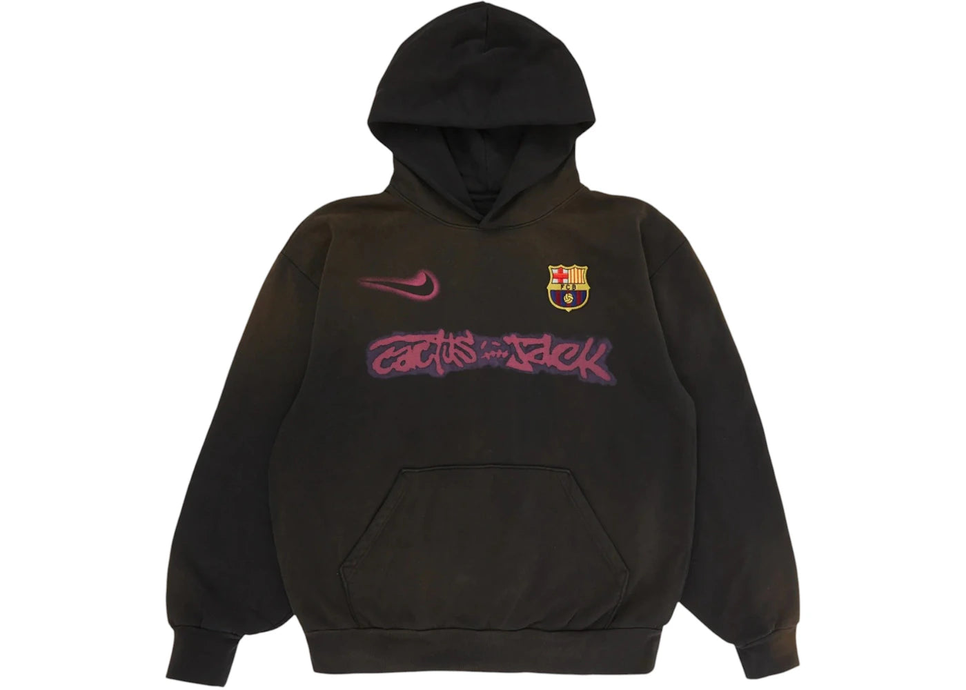 Travis Scott x Nike x FC Barcelona Spray Logo Hoodie-Black