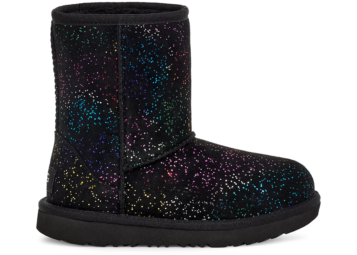 UGG Classic II Shimmer Sky Boot-Black Rainbow Metallic (Kids)