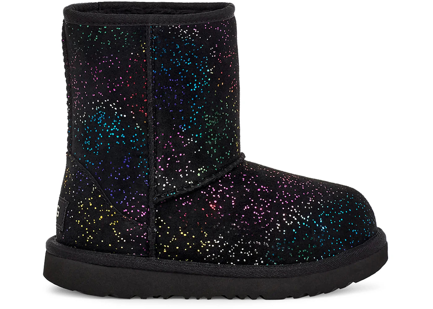 UGG Classic II Shimmer Sky Boot-Black Rainbow Metallic (Toddler)