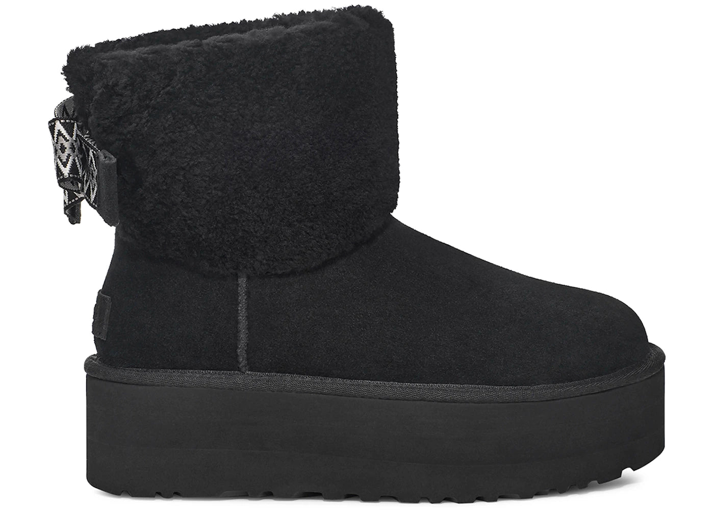 UGG Classic Mini Maxi Curly Boot-Black (Women's)