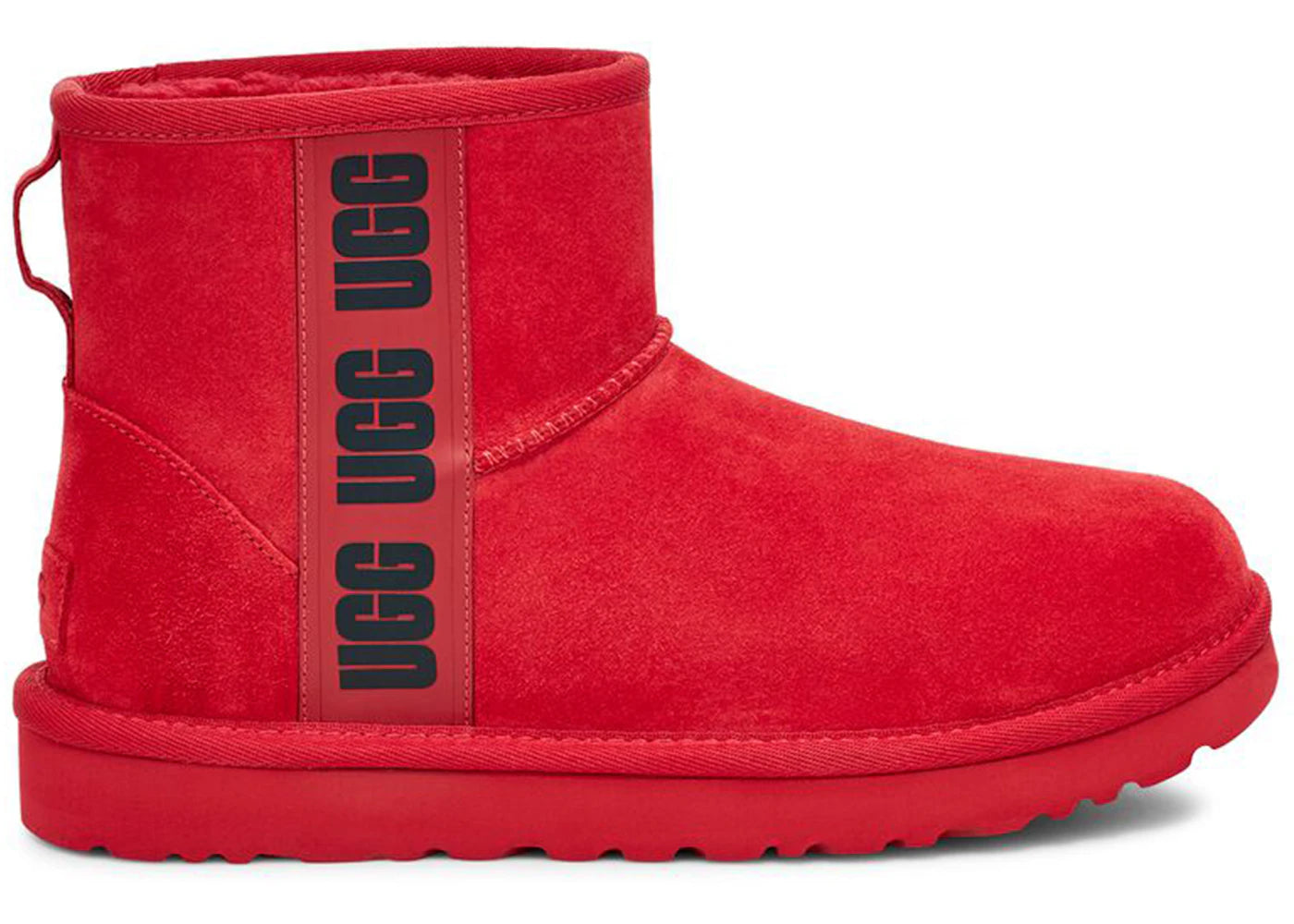 UGG Classic Mini Side Logo Boot-Samba Red Black (Women's)