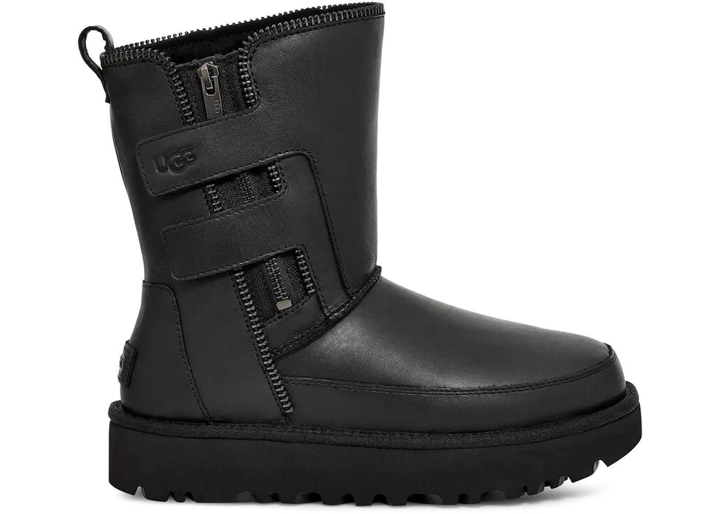 Bottes UGG Classic Short Moto - Noires (Femme)