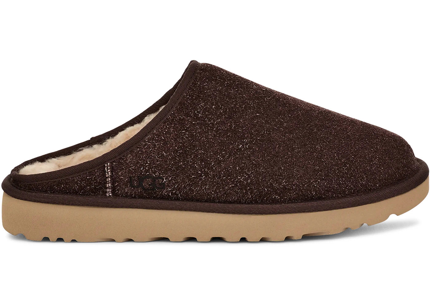 Pantoufles UGG Classic Slip-On en daim duveteux - Cèdre brûlé