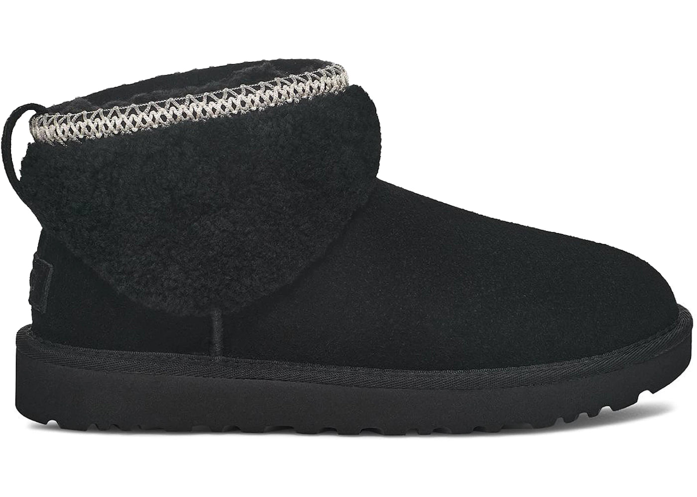 UGG Classic Ultra Mini Maxi Curly Boot-Black (Women's)