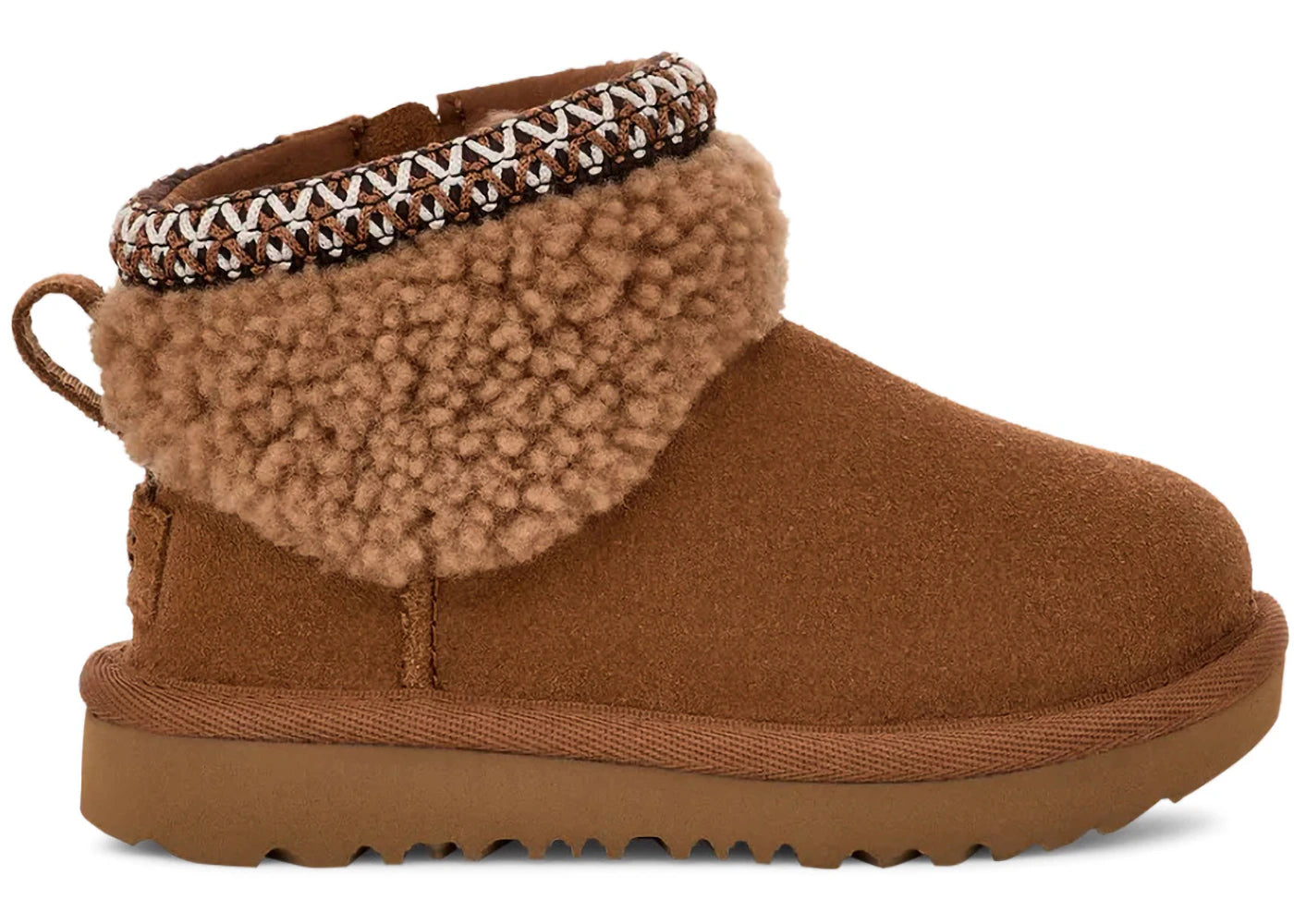 UGG Classic Ultra Mini Maxi Curly Boot-Chestnut (Toddler)