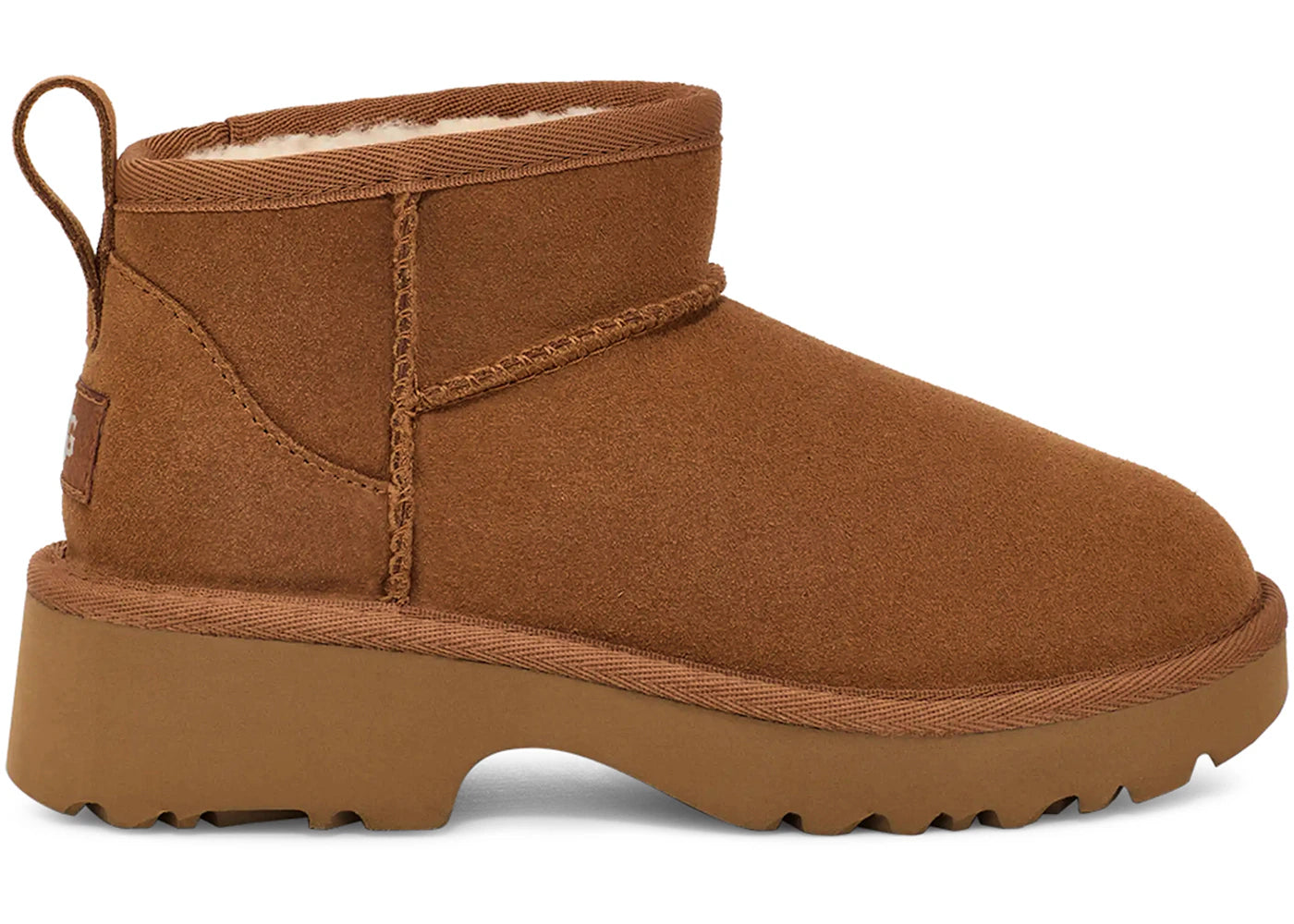 UGG Classic Ultra Mini New Heights Boot-Chestnut (Kids)