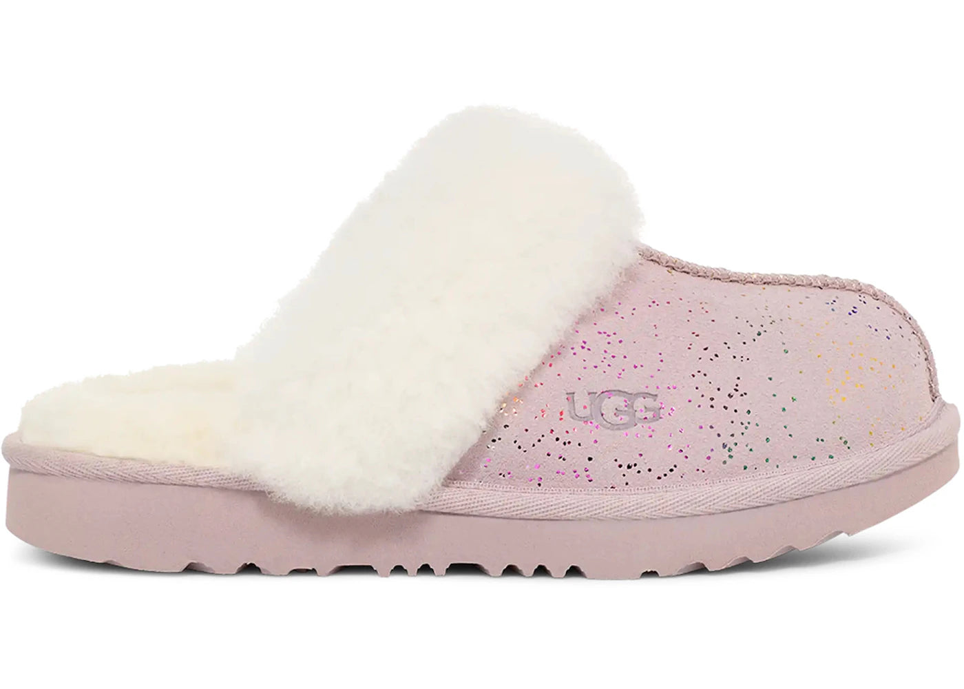UGG Cozy II Shimmer Sky Slipper-Pale Smoke Rainbow Metallic (Kids)