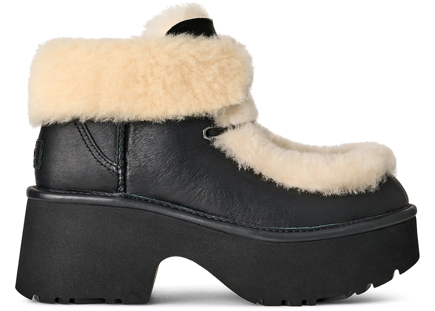 UGG Esmee Leather Lace Up Boot-Black (Women's)