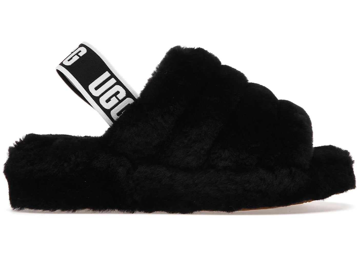 UGG Fluff Yeah Slide-Black (Women's)