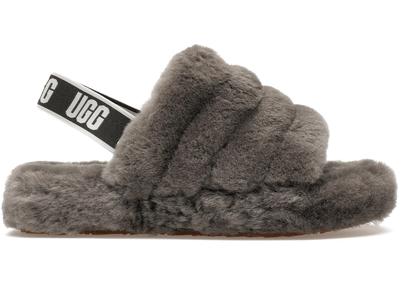 UGG Fluff Yeah Slide-Charcoal (Kids)