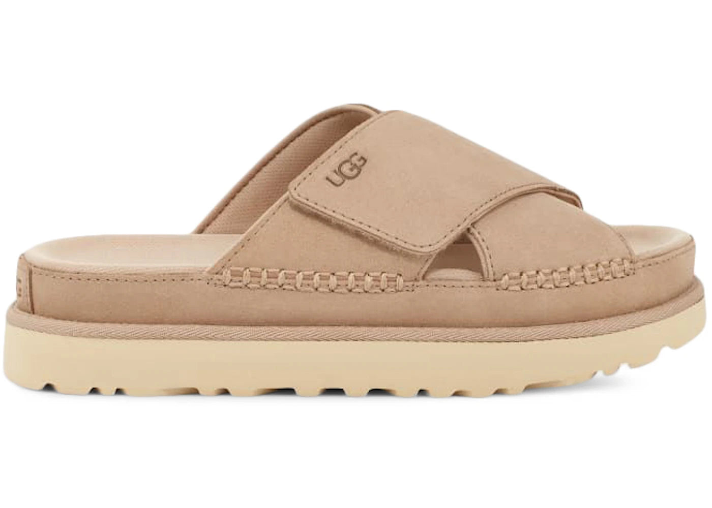 UGG Goldenstar Cross Slide-Driftwood (Femme)