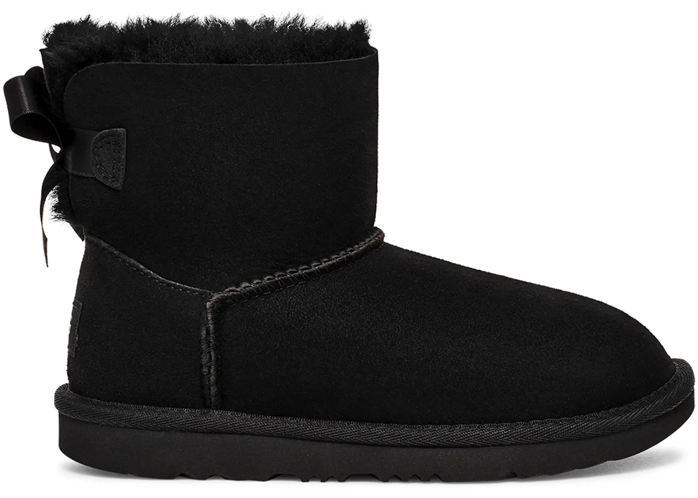 UGG Mini Bailey Bow II Boot-Black (Kids)