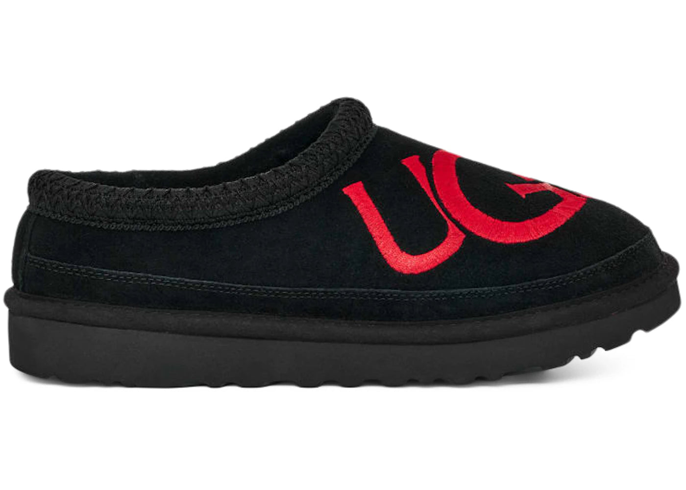 UGG Tasman Logo Slipper-Black / Samba Red