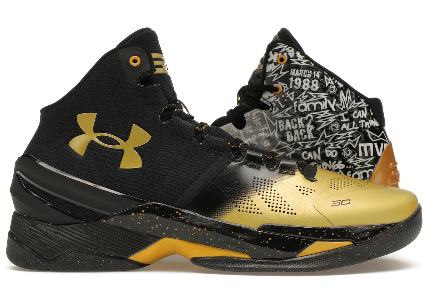 Under Armor Curry 1 &amp; 2-Back 2 Back MVP Pack (2016) (2 Pairs)