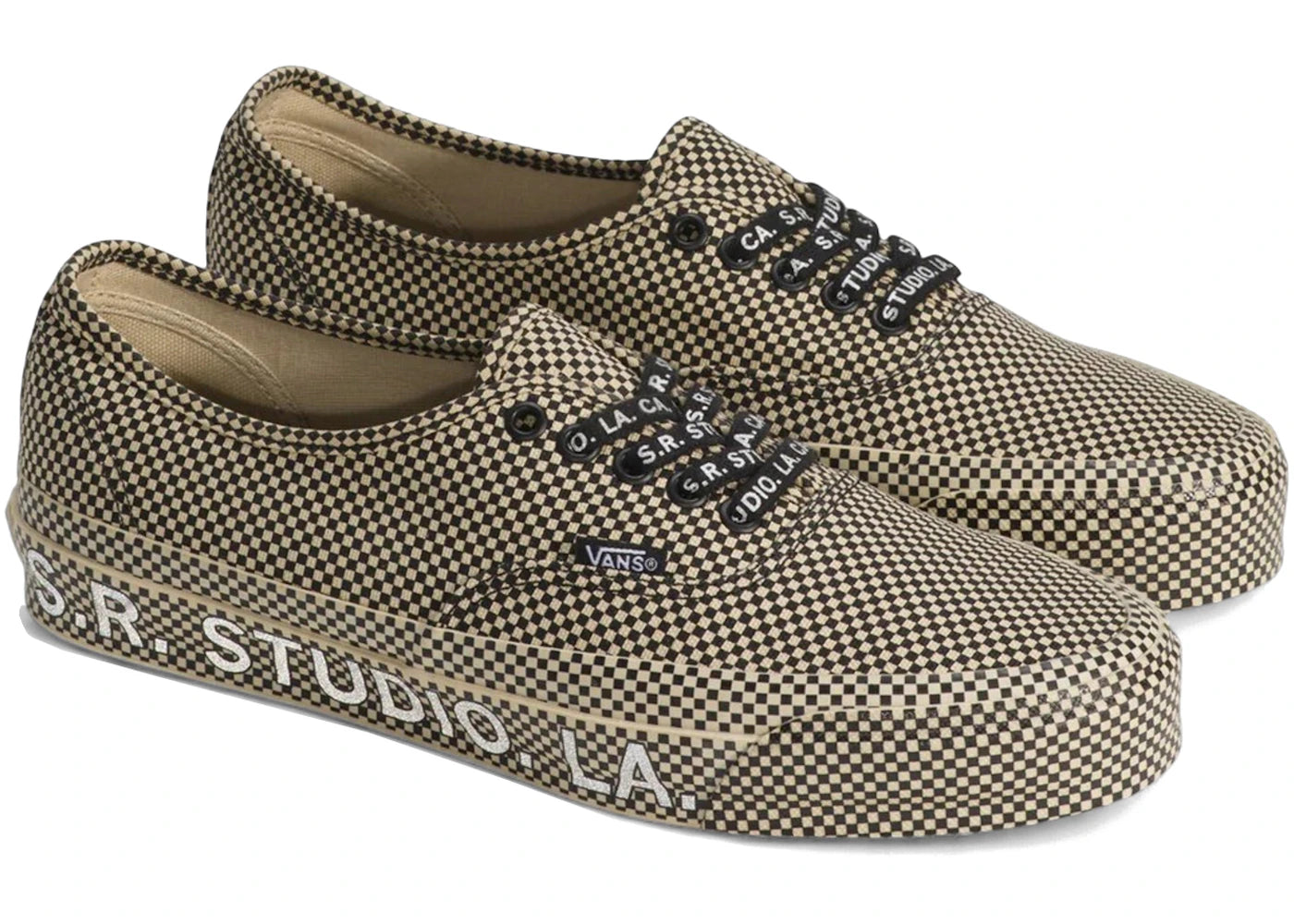Vans Authentic 44 S.R. Studio LA. CA. Microcheck Black Beige