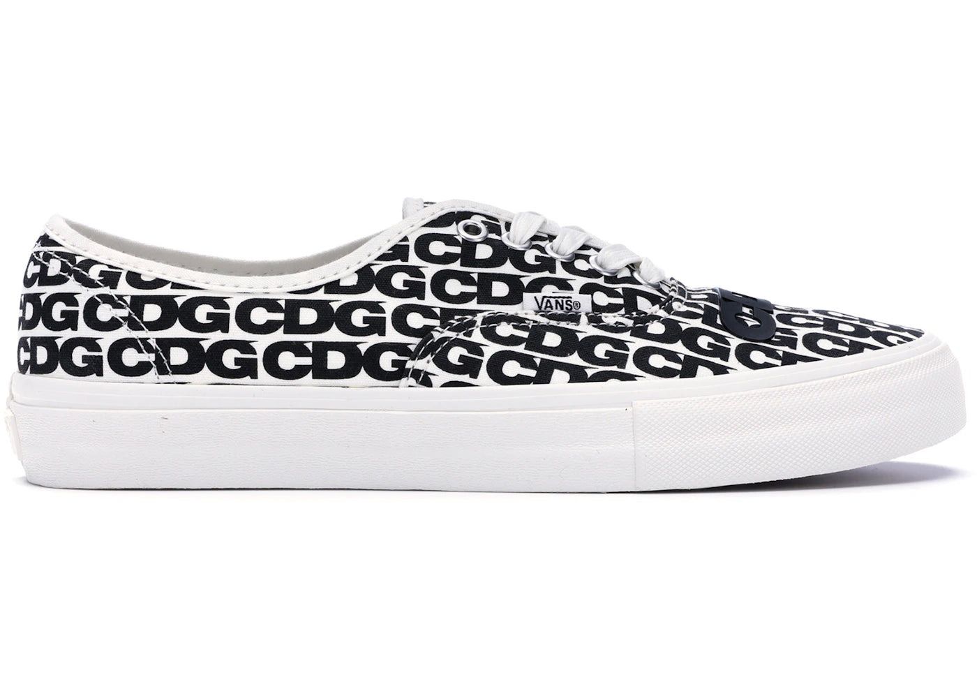 Vans Authentic-Comme des Garcons White Heel Tab