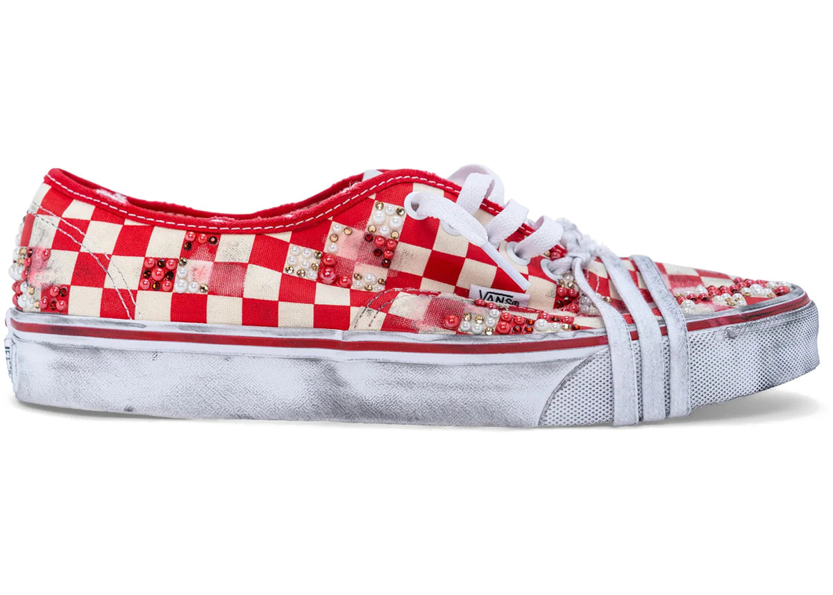Vans Authentic Mattias Gollin Vissute Checkerboard Rosse - main view