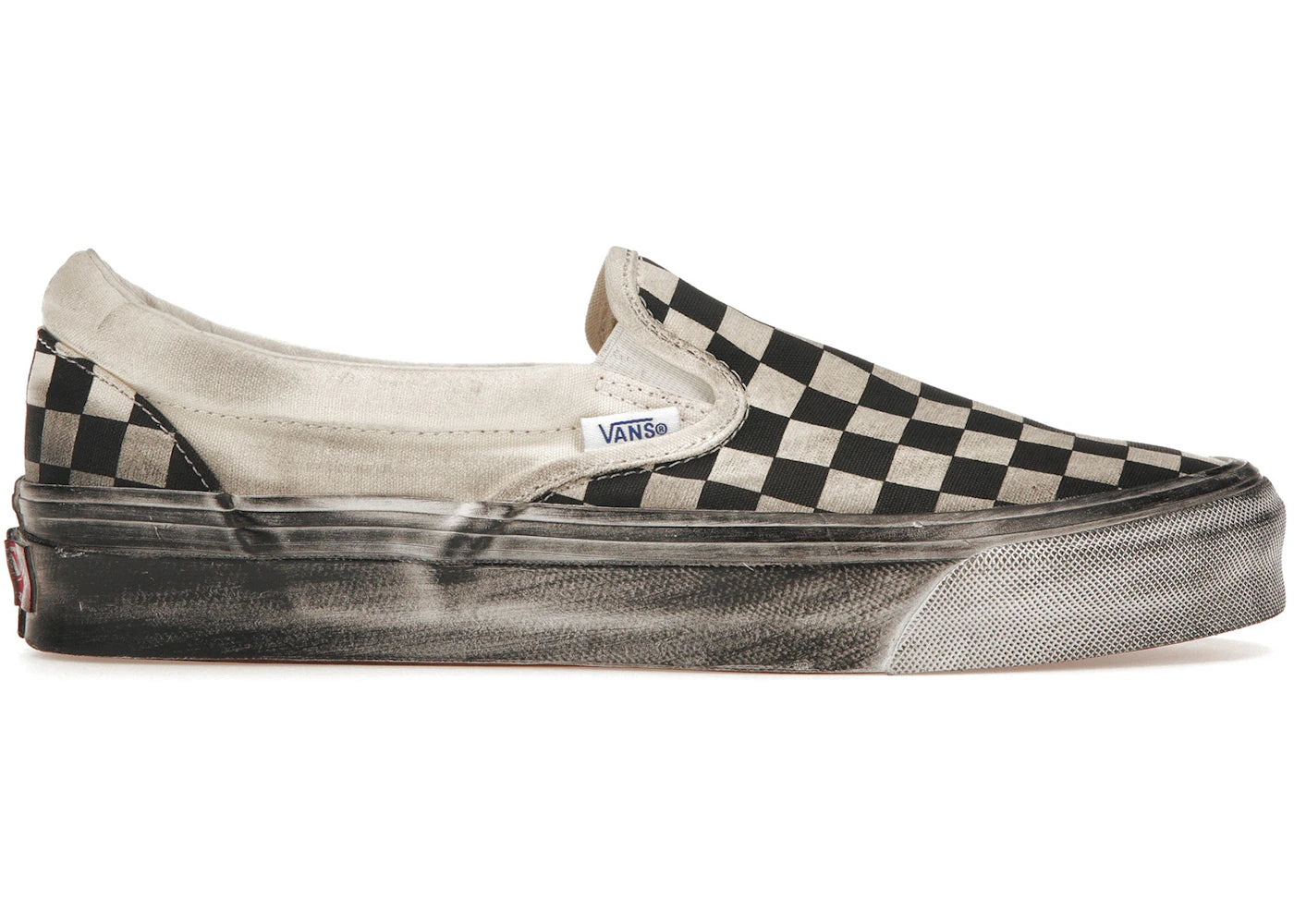 Vans Vault UA OG Classic Slip-On LX-Stressed Black Checkerboard
