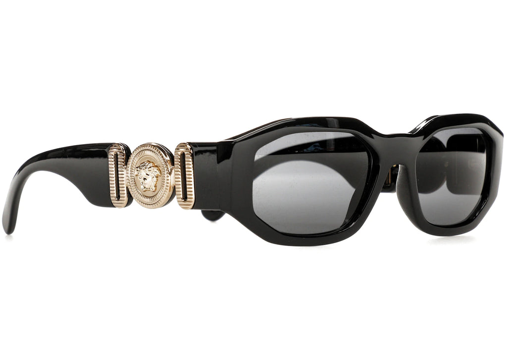 Versace Irregular Biggie Sunglasses Black/Black