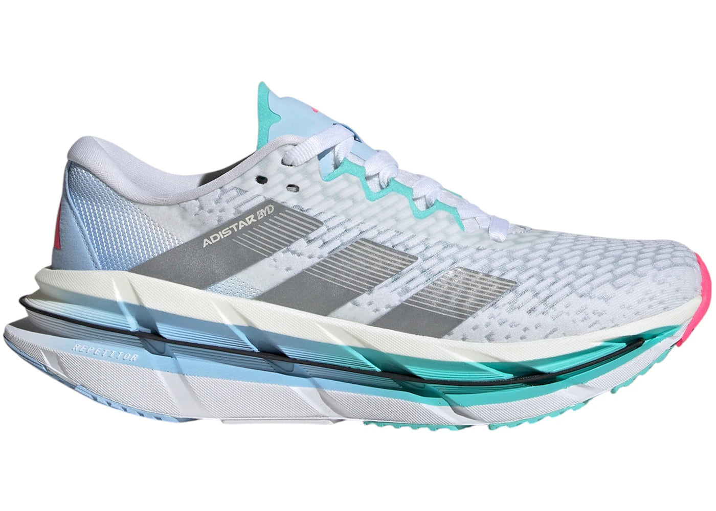 adidas Adistar Byd-Cloud White Silver Metallic Flash Aqua (Women's)