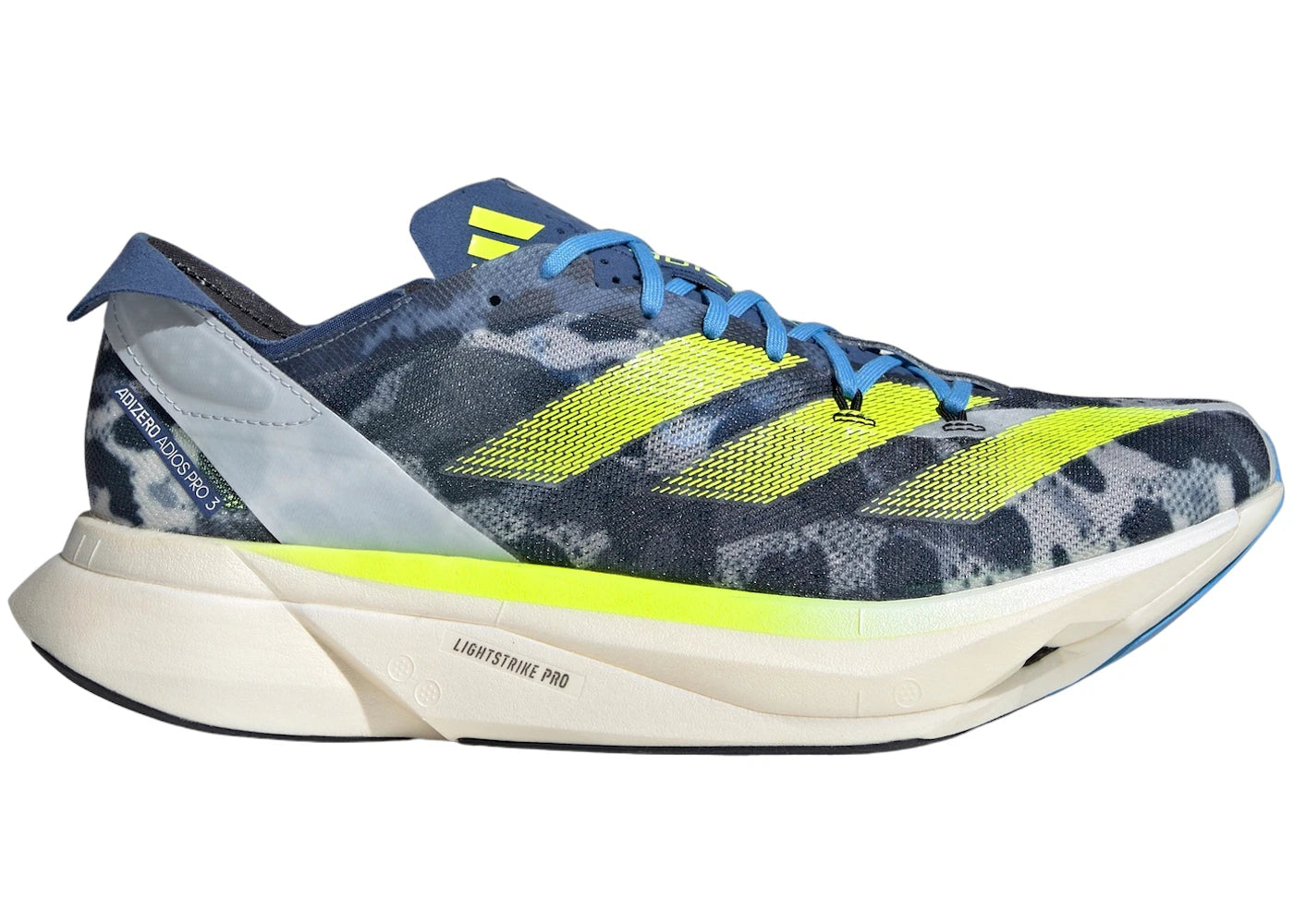 adidas Adizero Adios Pro 3-Crystal White Lucid Lemon Blue Burst