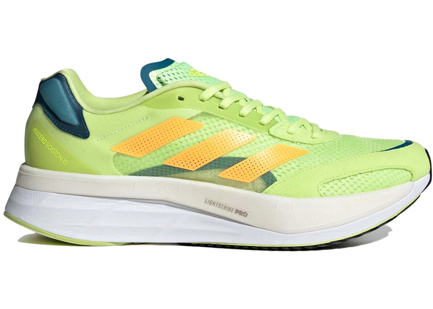 adidas Adizero Boston 10-Pulse Lime Flash Orange Teal