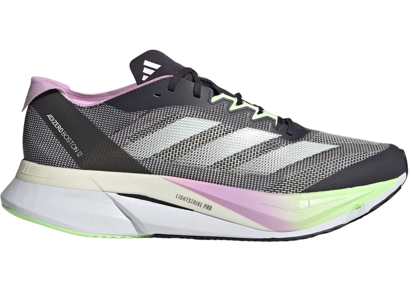 adidas Adizero Boston 12-Aurora Black Zero Metalic Green Spark